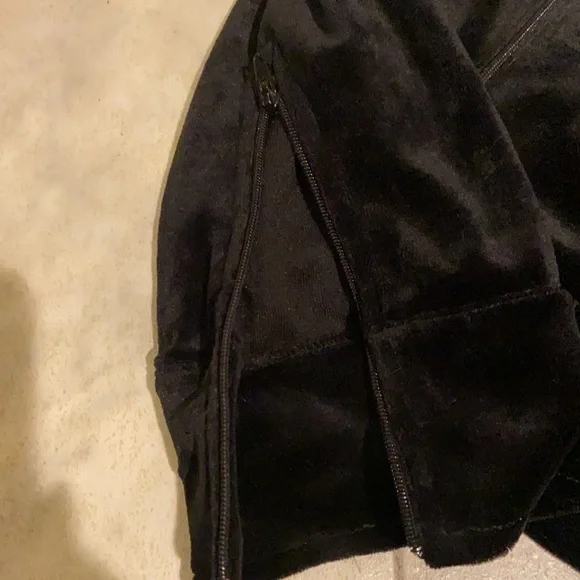 BCBGmaxazria velour zip up jacket - Picture 5 of 10